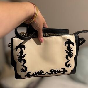 Elegant Black and Cream Handbag